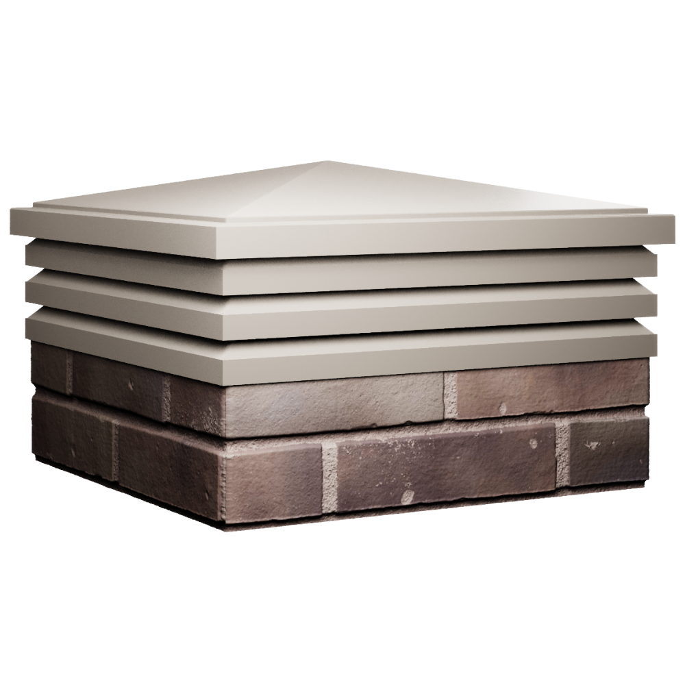 Колпак Zking Бона ХайТек Бежевый на столб 2х2 кирпича (513х513мм) в Михайловске фото