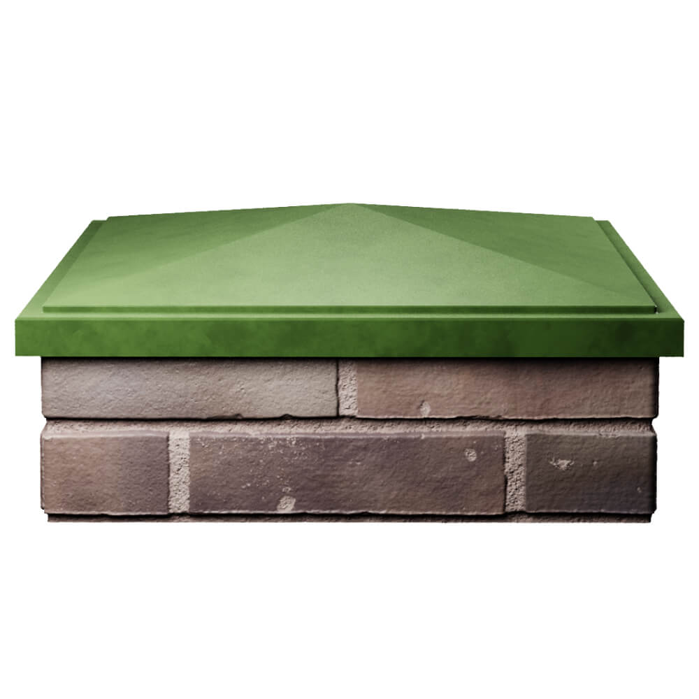 Колпак Zking БонаМоно Зеленый на столб 2х2 кирпича (515х515, 530х530мм) Михайловск фото