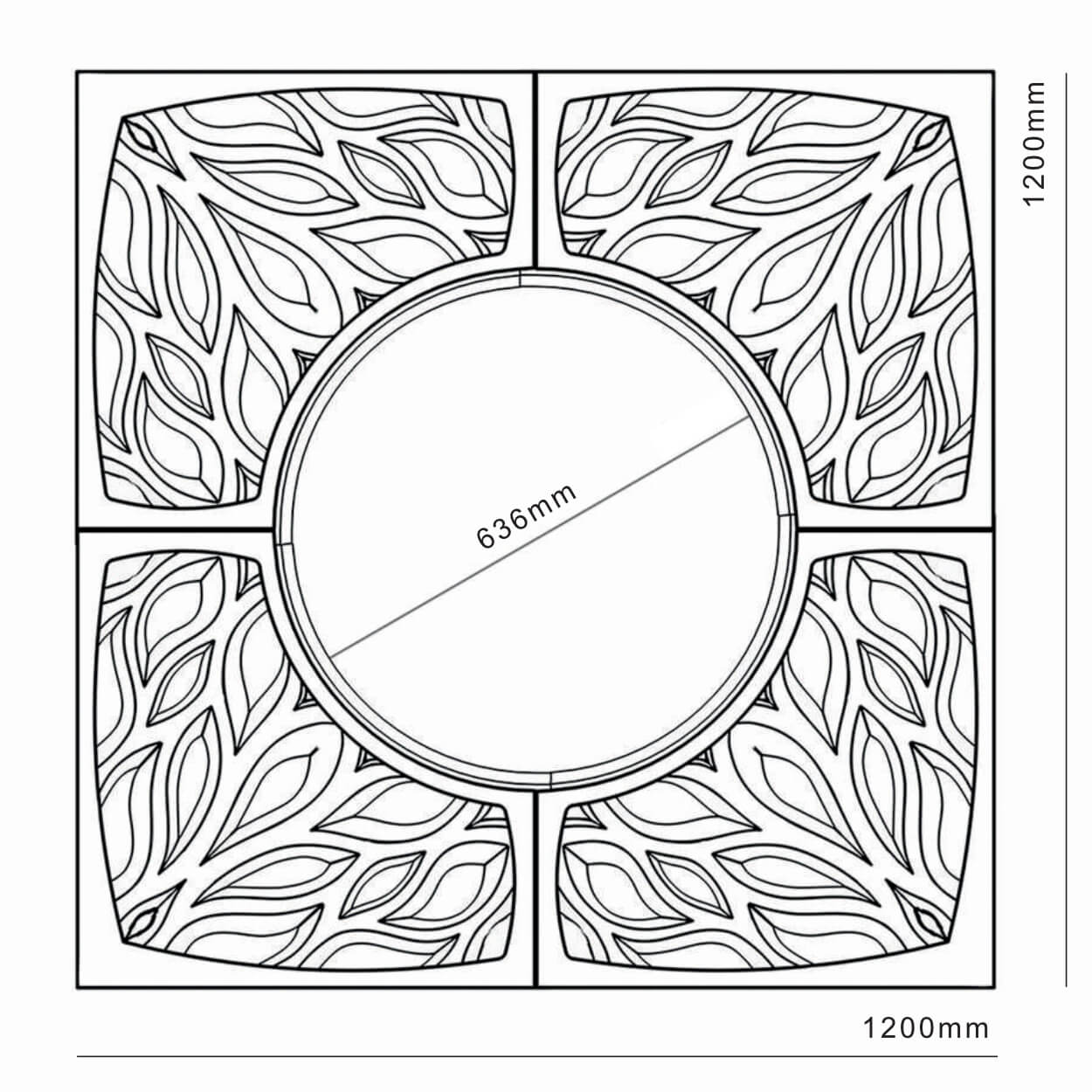 Приствольная решетка для дерева ZKING CRUST 1.2х1.2м Черная в Михайловске фото