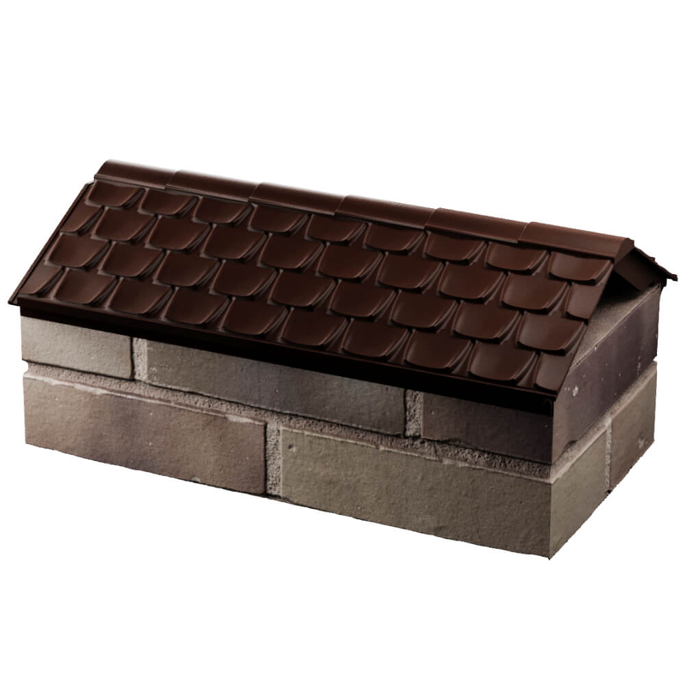 Парапет Zking Эльбрус Коричневый с посадкой на 1 кирпич (255мм) в Михайловске фото