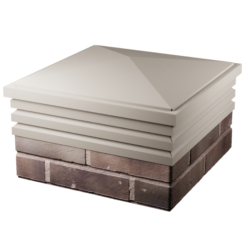 Колпак Zking Бона ХайТек Бежевый на столб 2х2 кирпича (513х513мм) в Михайловске фото