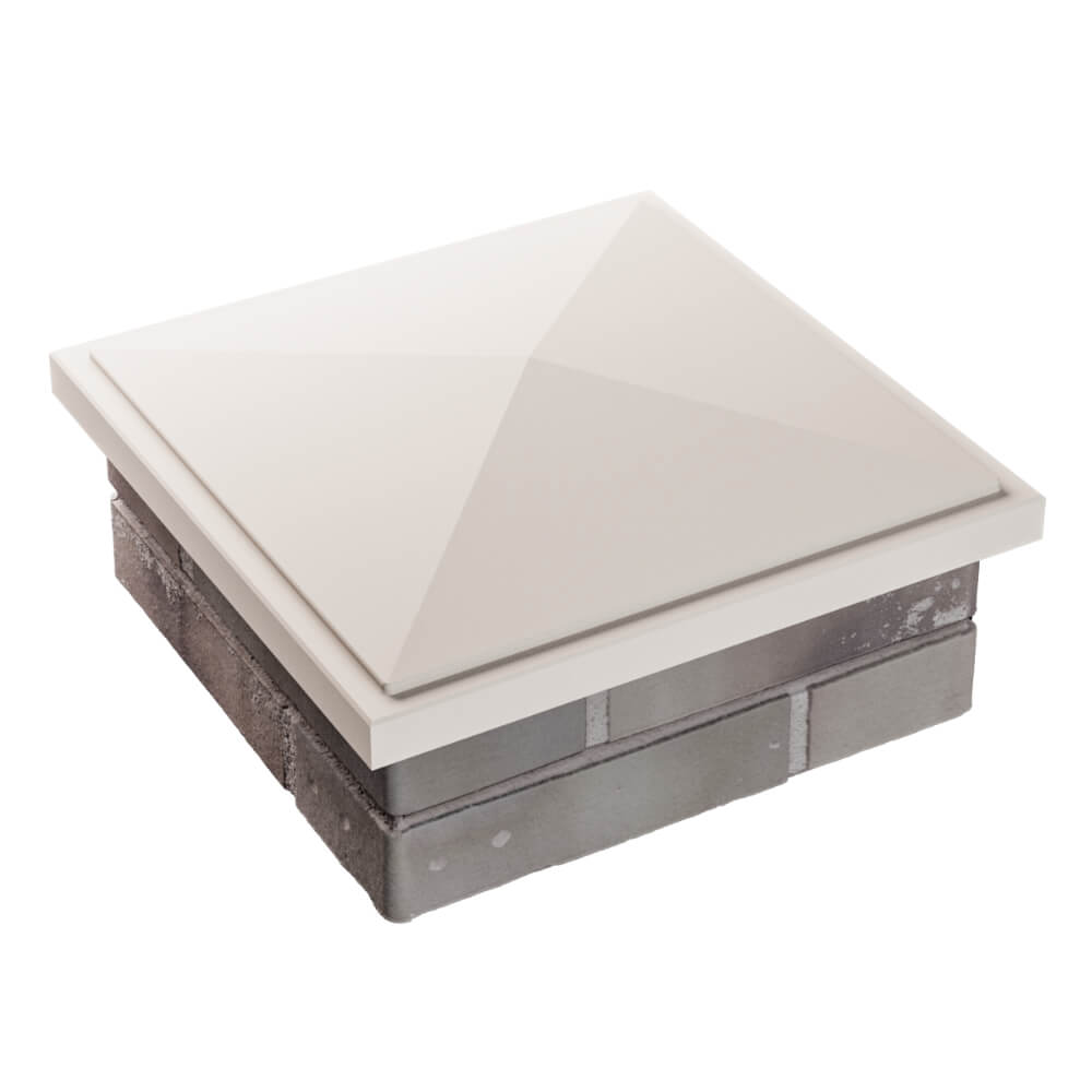 Колпак Zking БонаМоно Бежевый на столб 1.5х1.5 кирпича (385х385, 400х400мм) в Михайловске фото