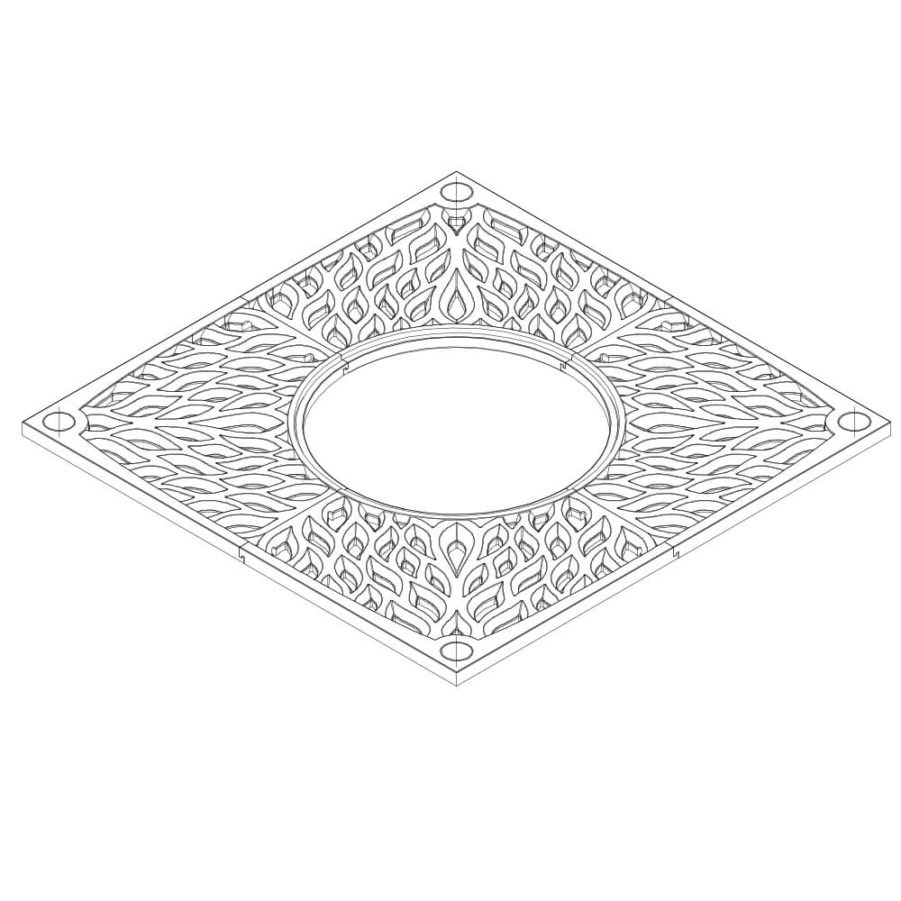 Приствольная решетка для дерева ZKING CRUST 2х2м Черная в Михайловске фото