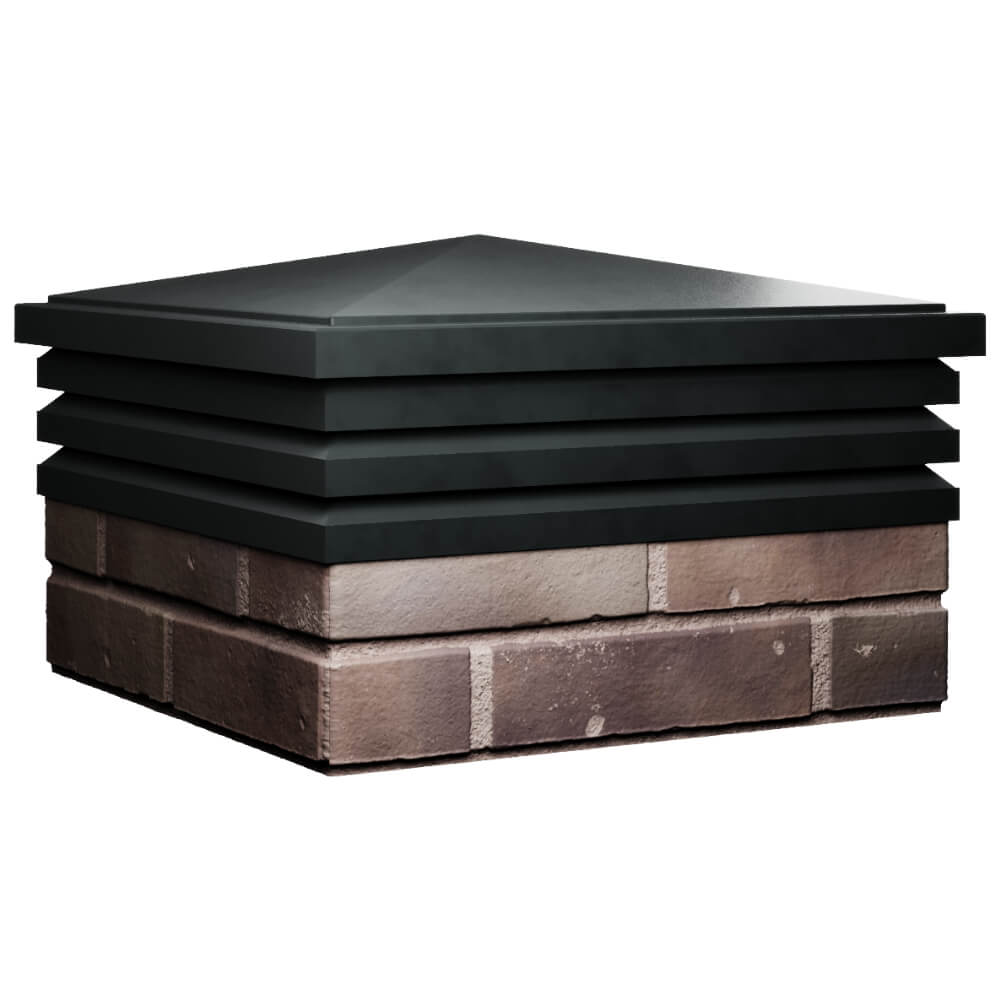 Колпак Zking Бона ХайТек Черный на столб 2х2 кирпича (513х513мм) в Михайловске фото