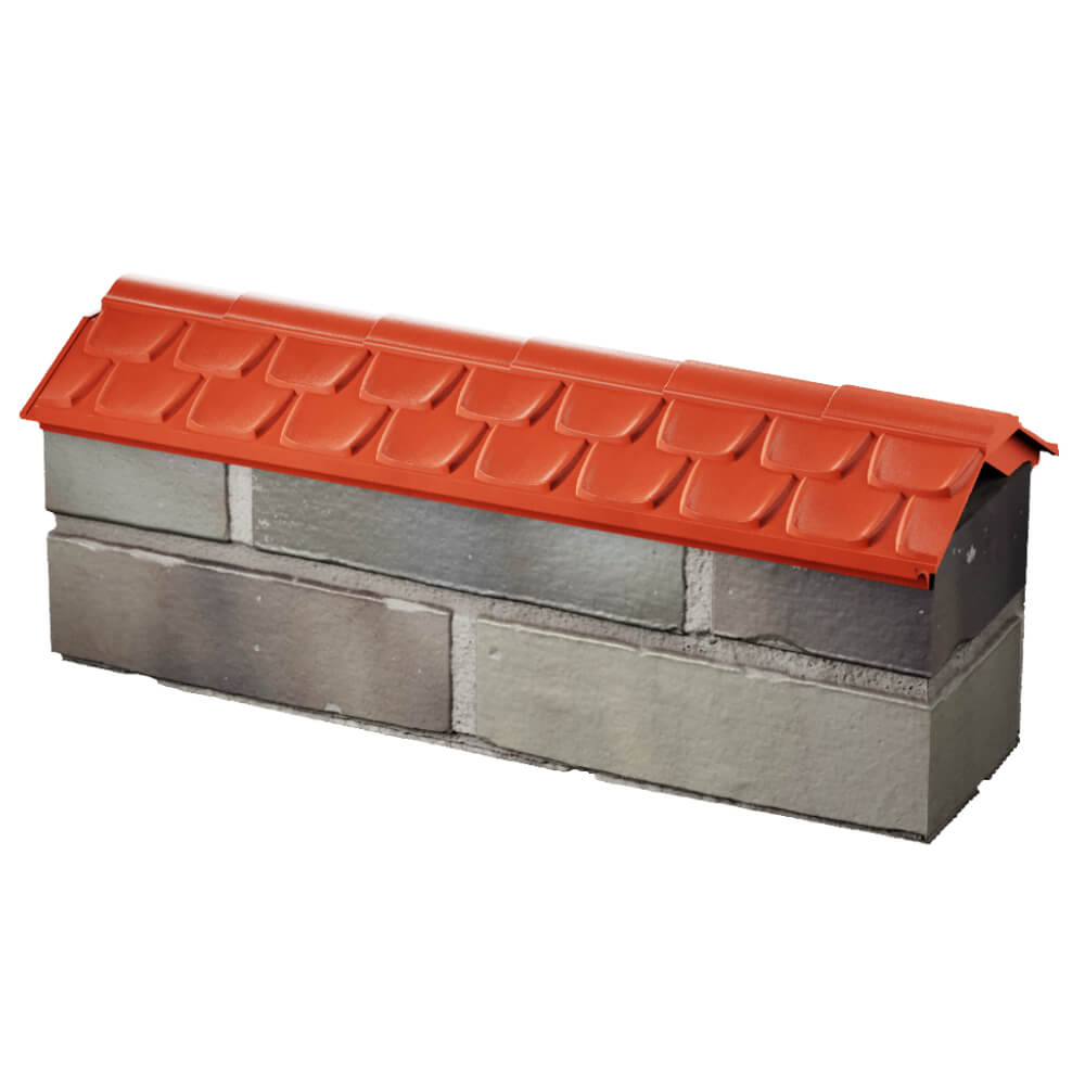 Парапет Zking Эльбрус Красный с посадкой на 0.5 кирпича (130мм) в Михайловске фото