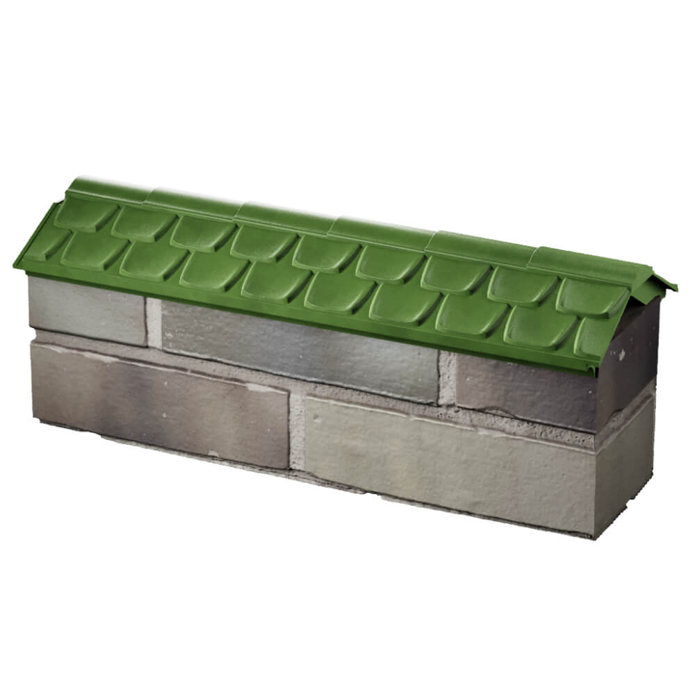 Парапет Zking Эльбрус Зеленый с посадкой на 0.5 кирпича (130мм) в Михайловске фото