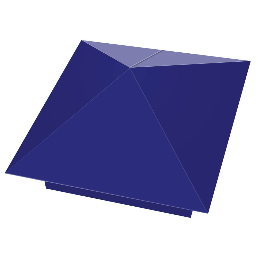 Колпак металлический 400х400мм RAL5002 Синий Ультрамарин заборный Михайловск фото