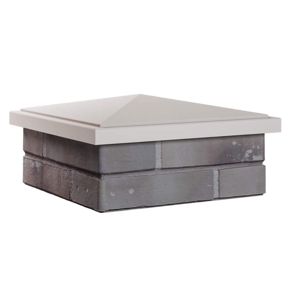 Колпак Zking БонаМоно Бежевый на столб 1.5х1.5 кирпича (385х385, 400х400мм) в Михайловске фото