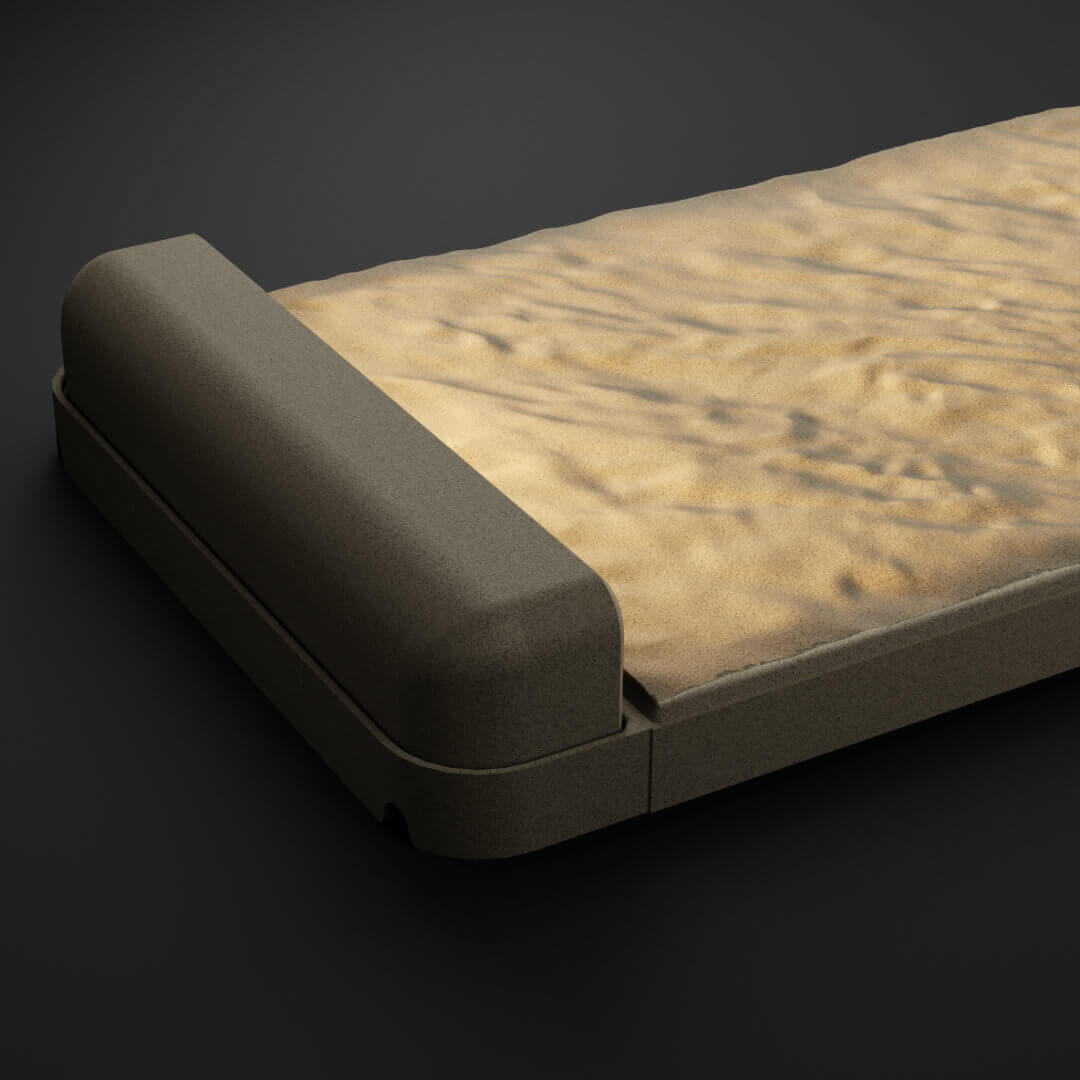 LED Светильник для шаговой плиты STONE Светлая Галька 330х75х98мм в Михайловске фото