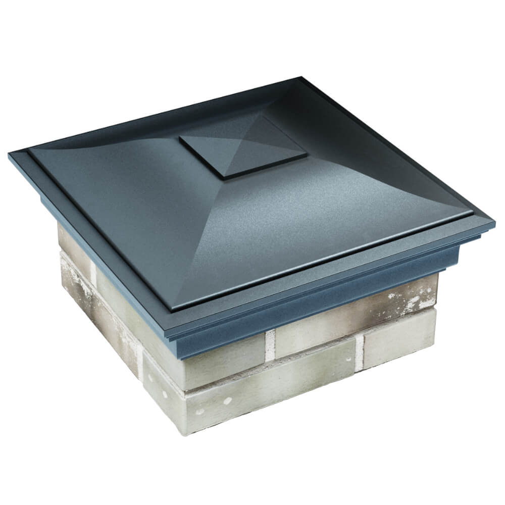 Колпак Zking Монблан Серый на столб 1.5х1.5 кирпича (385х385мм) в Михайловске фото