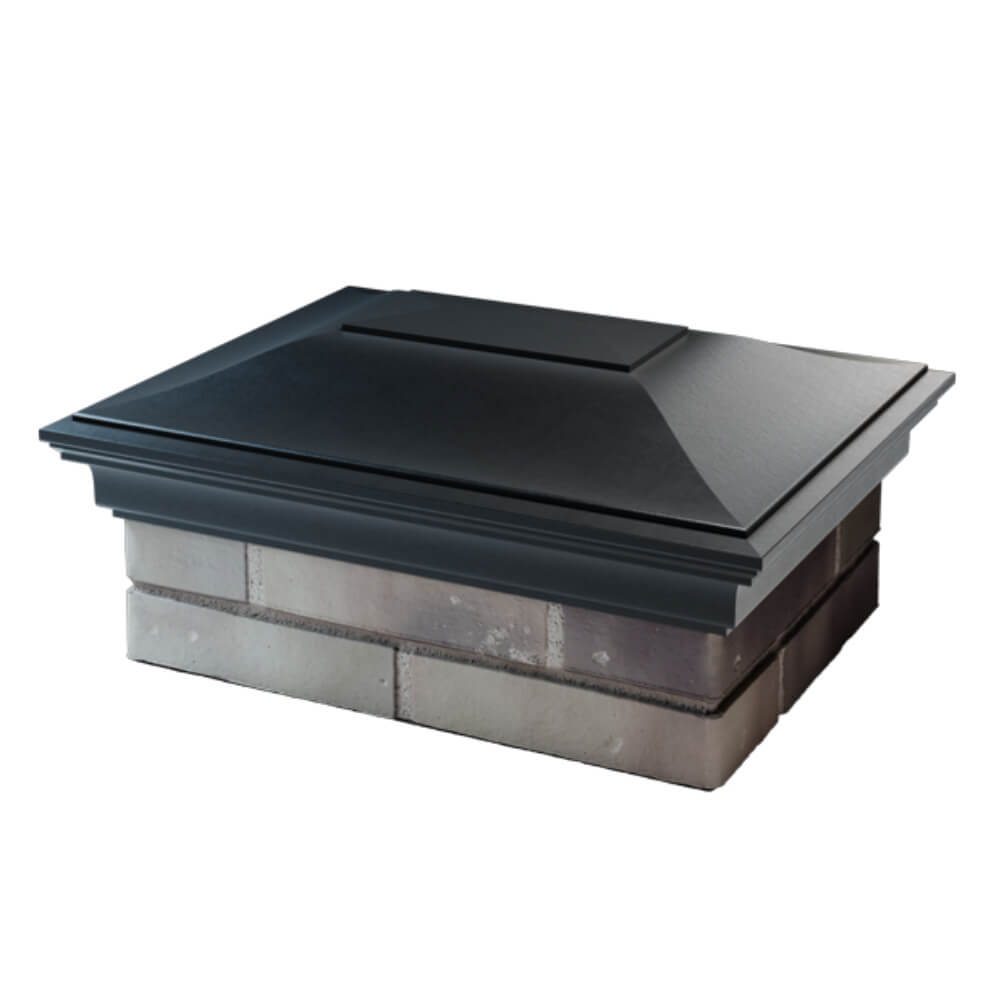 Колпак Zking Монблан Черный на столб 2х1.5 кирпича (515х385мм)