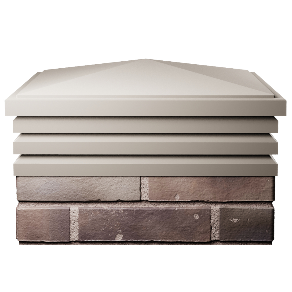 Колпак Zking Бона ХайТек Бежевый на столб 2х2 кирпича (513х513мм) Михайловск фото