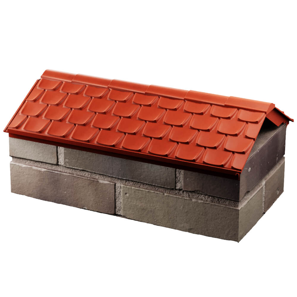 Парапет Zking Эльбрус Красный с посадкой на 1 кирпич (255мм) в Михайловске фото