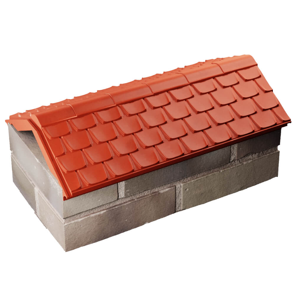 Парапет Zking Эльбрус Красный с посадкой на 1 кирпич (255мм) в Михайловске фото