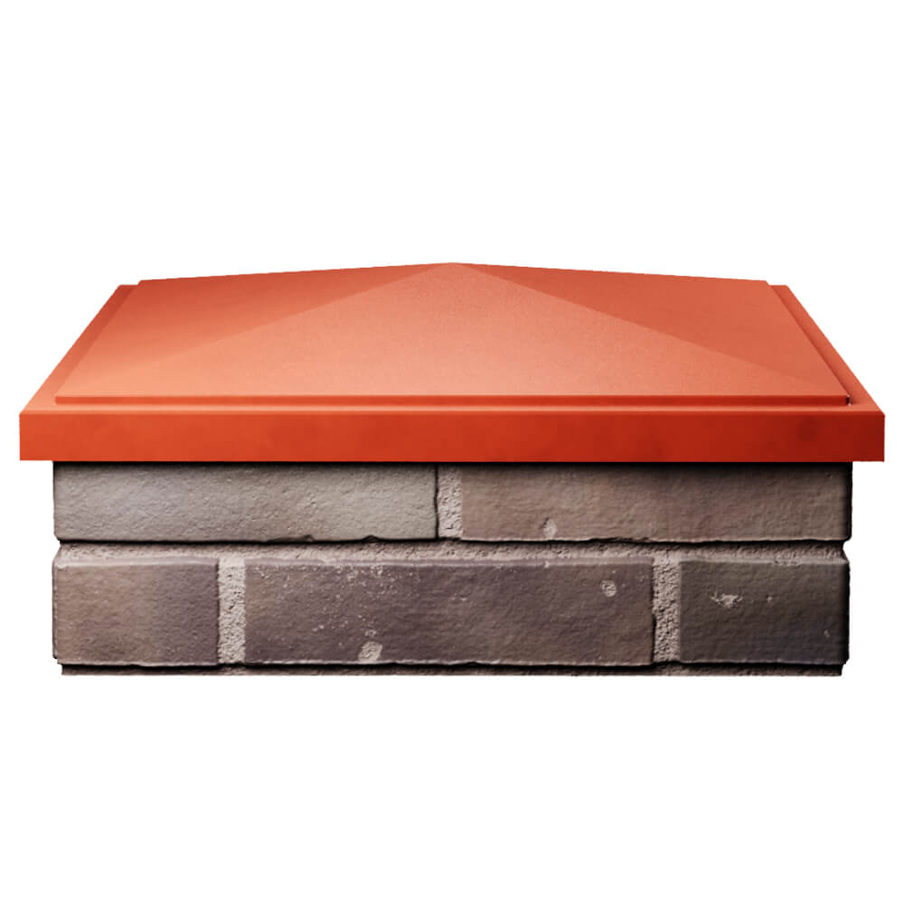 Колпак Zking БонаМоно Красный на столб 2х2 кирпича (515х515, 530х530мм) Михайловск фото