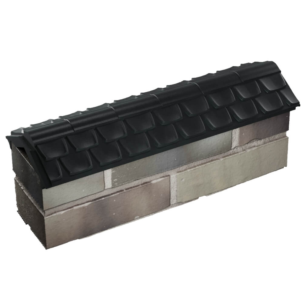 Парапет Zking Эльбрус Черный с посадкой на 0.5 кирпича (130мм) в Михайловске фото