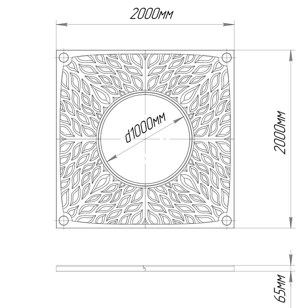 Приствольная решетка для дерева ZKING CRUST 2х2м Черная в Михайловске фото