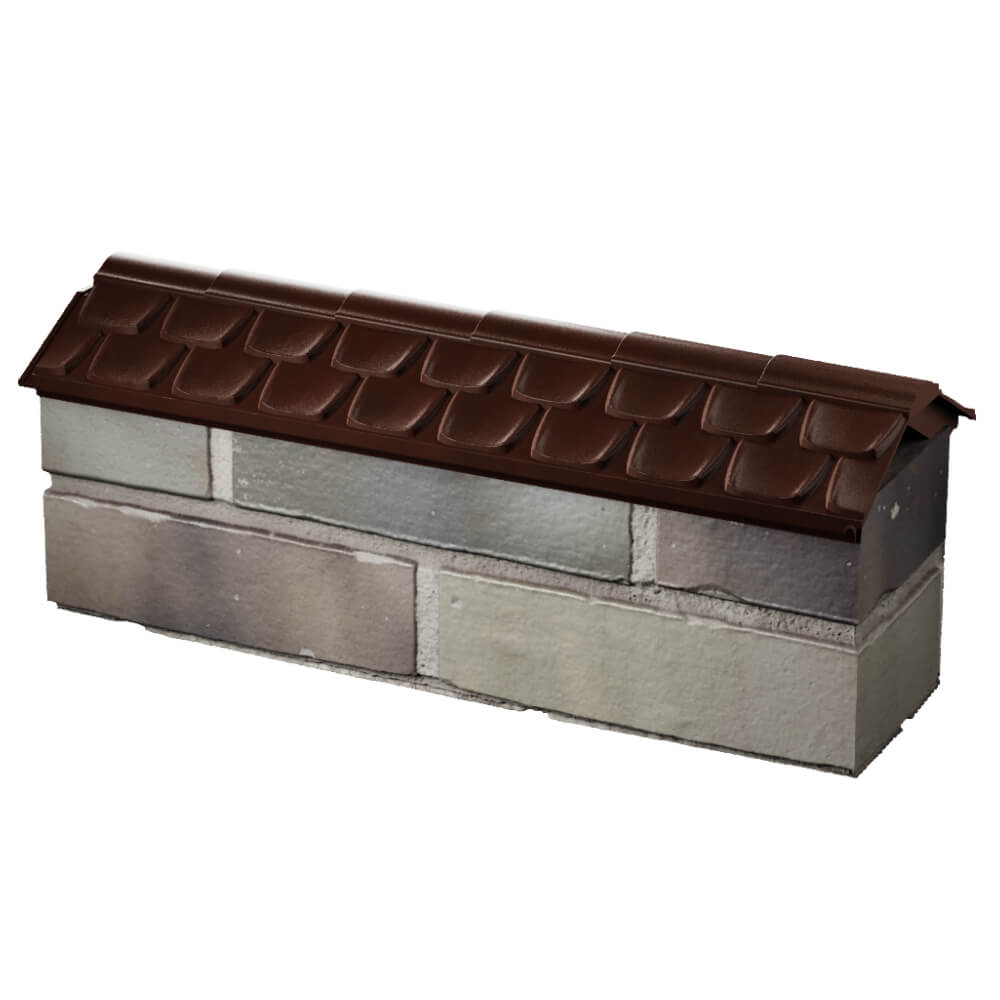 Парапет Zking Эльбрус Коричневый с посадкой на 0.5 кирпича (130мм) в Михайловске фото