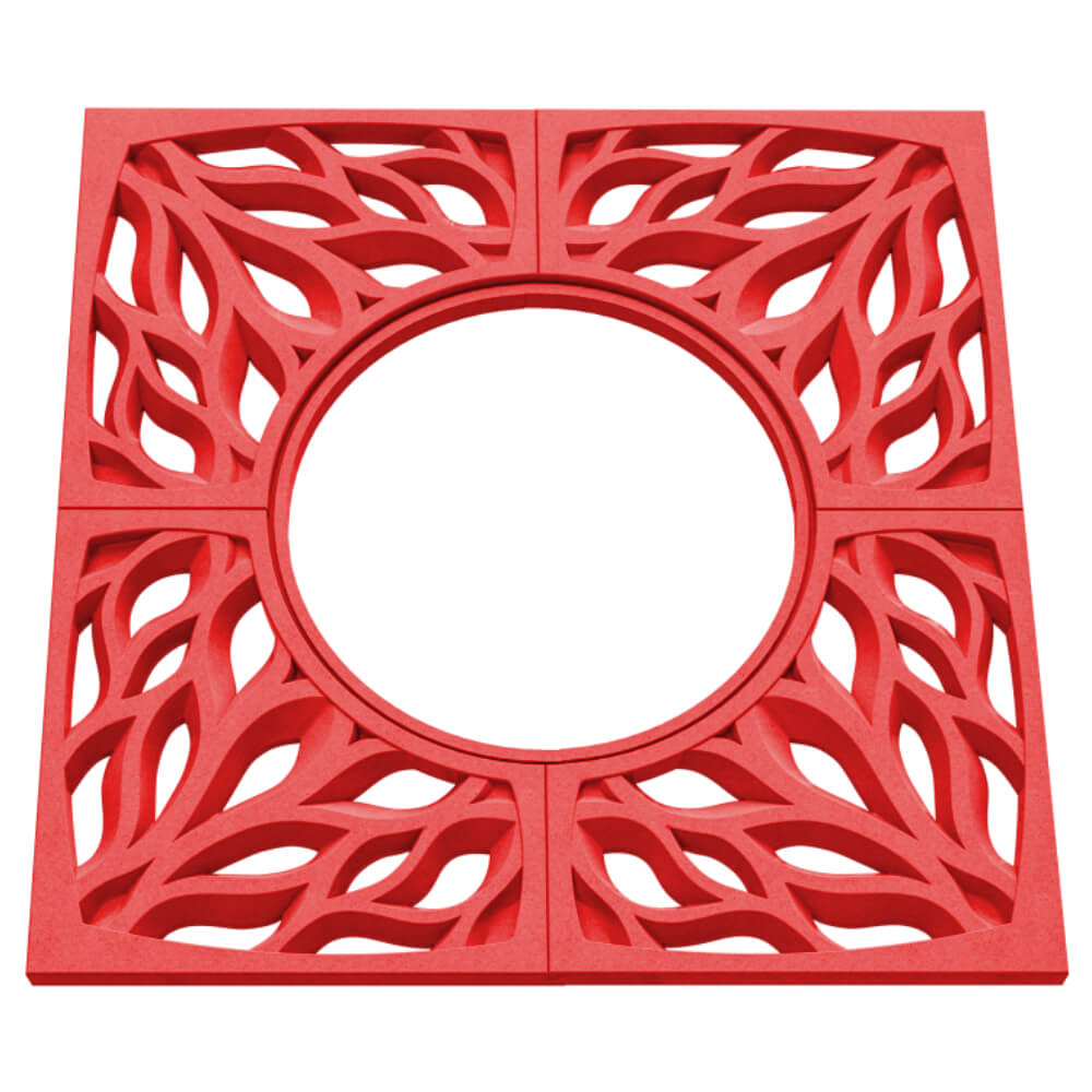 Приствольная решетка для дерева ZKING CRUST 1.2х1.2м Красная в Михайловске фото