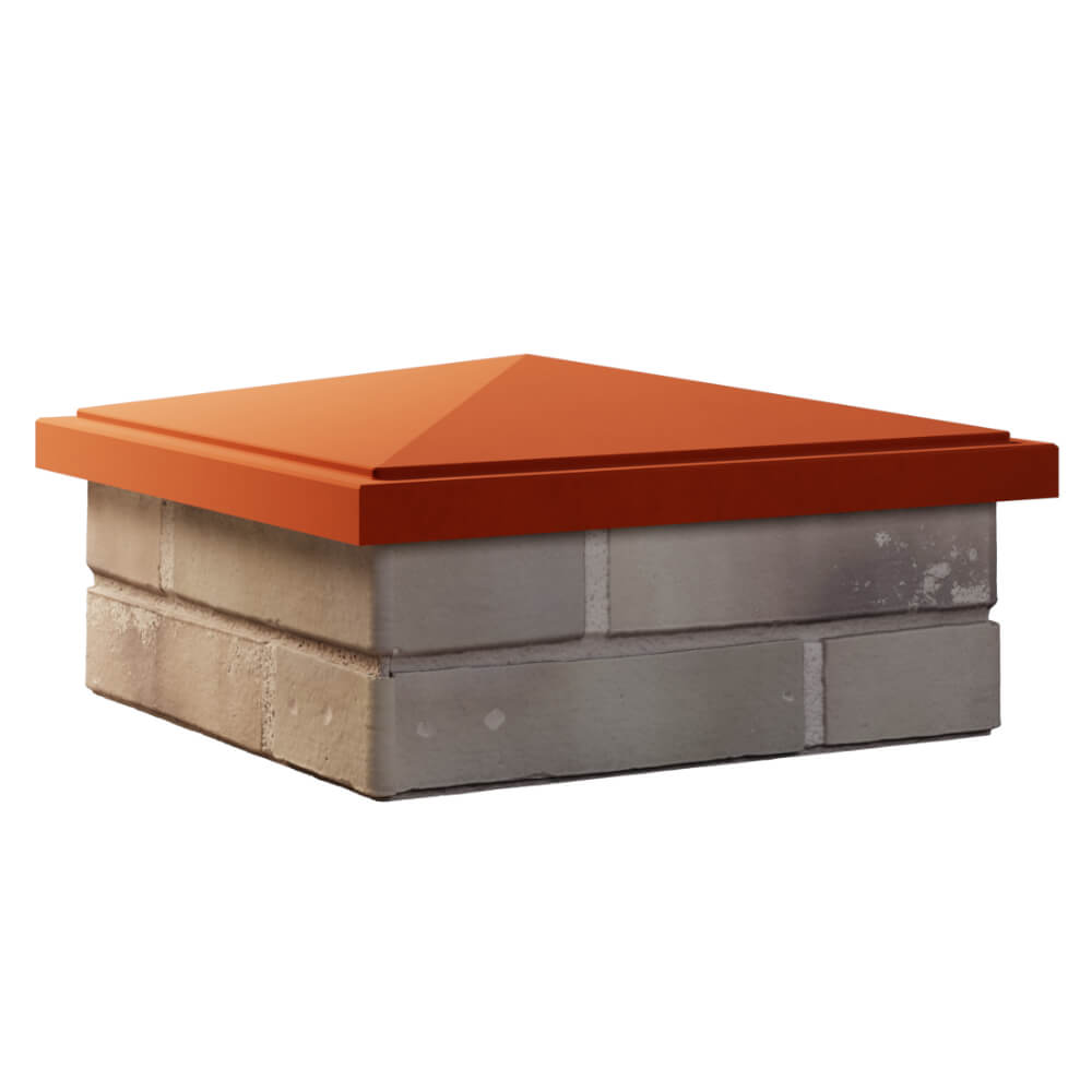 Колпак Zking БонаМоно Красный на столб 1.5х1.5 кирпича (385х385, 400х400мм) в Михайловске фото