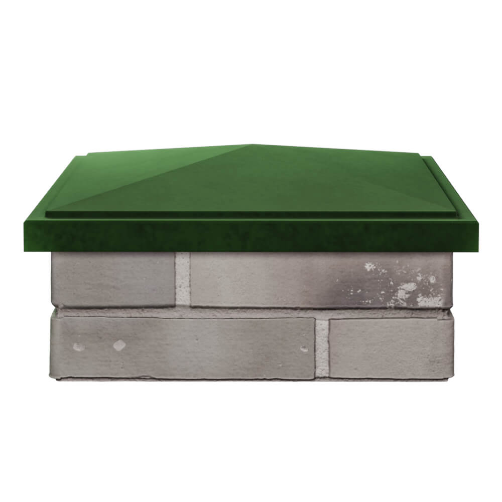 Колпак Zking БонаМоно Зеленый на столб 1.5х1.5 кирпича (385х385, 400х400мм) Михайловск фото