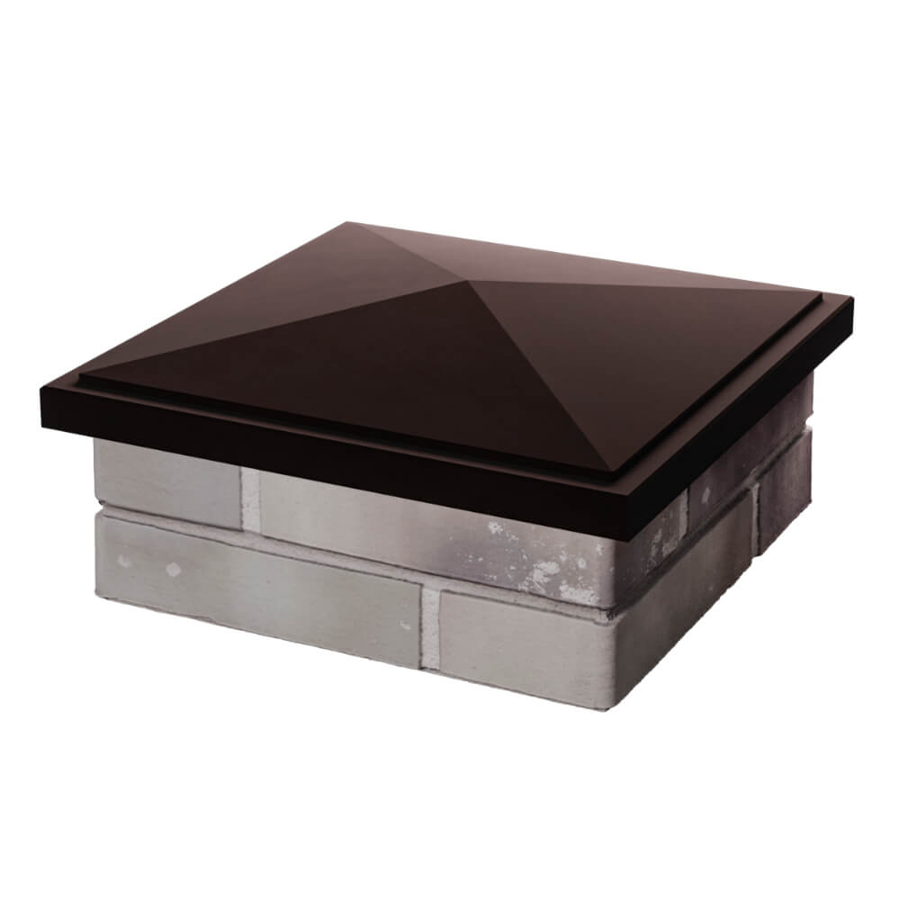 Колпак Zking БонаМоно Коричневый на столб 1.5х1.5 кирпича (385х385, 400х400мм) в Михайловске фото