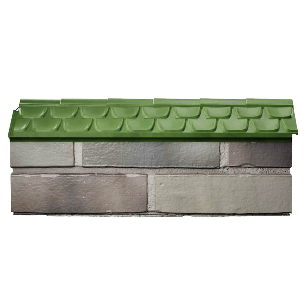 Парапет Zking Эльбрус Зеленый с посадкой на 0.5 кирпича (130мм) в Михайловске фото
