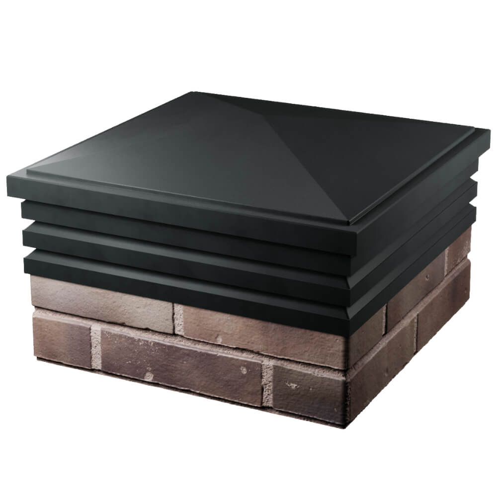 Колпак Zking Бона ХайТек Черный на столб 2х2 кирпича (513х513мм) в Михайловске фото