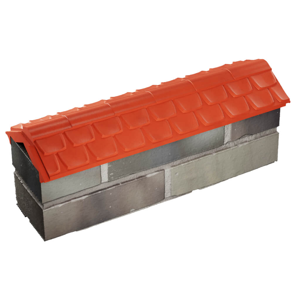 Парапет Zking Эльбрус Красный с посадкой на 0.5 кирпича (130мм) в Михайловске фото