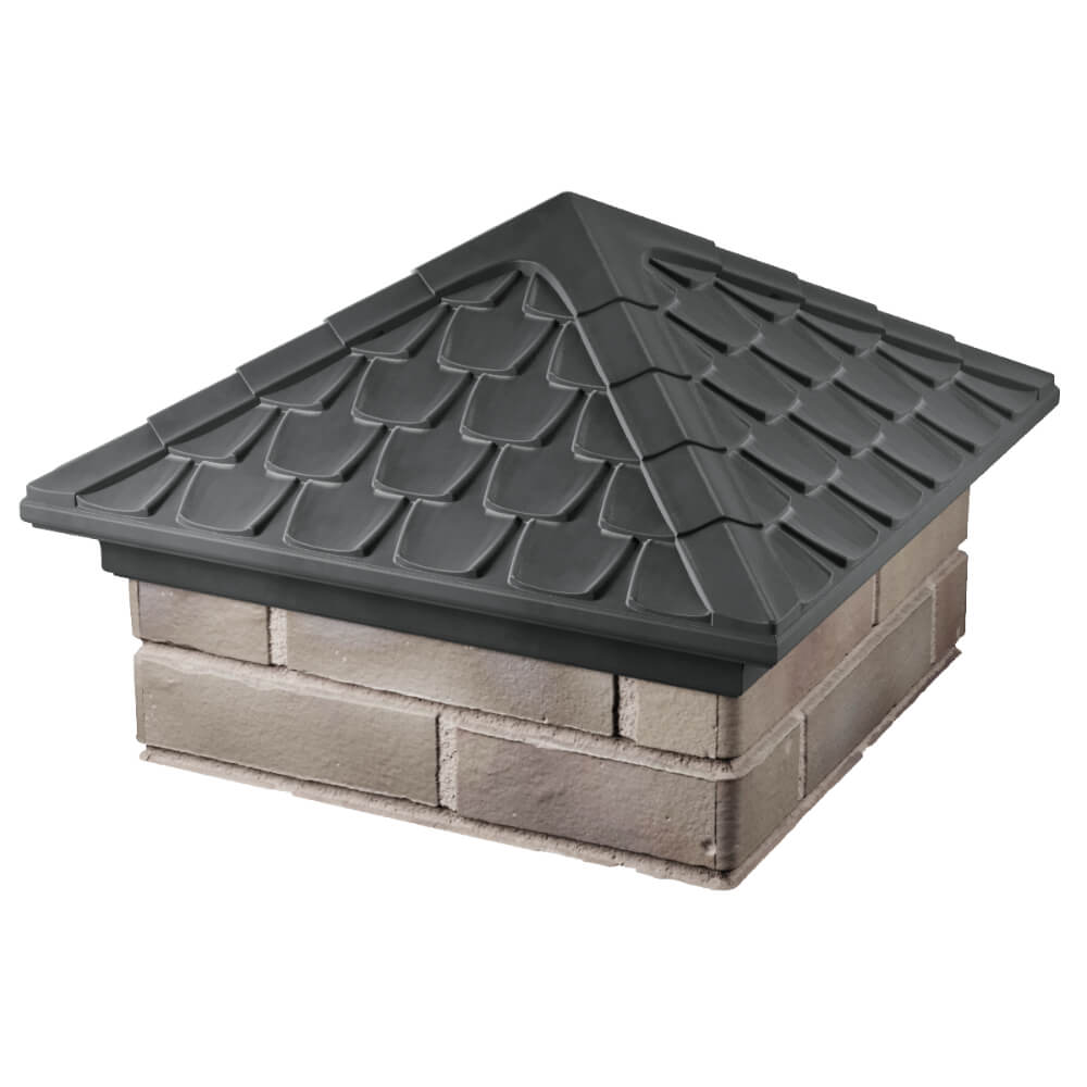 Колпак Zking Эльбрус Серый на столб 1.5х1.5 кирпича (385х385мм) в Михайловске фото