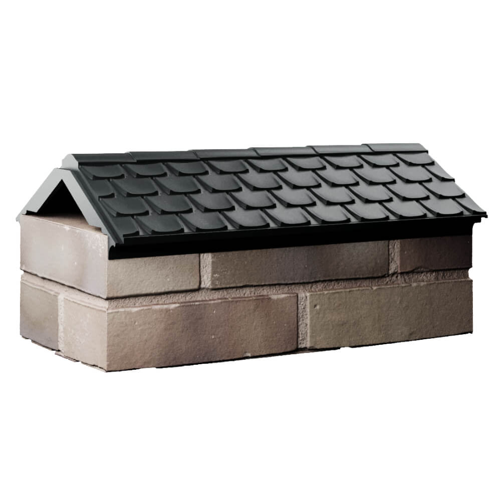 Парапет Zking Эльбрус Черный с посадкой на 1 кирпич (255мм) Михайловск фото