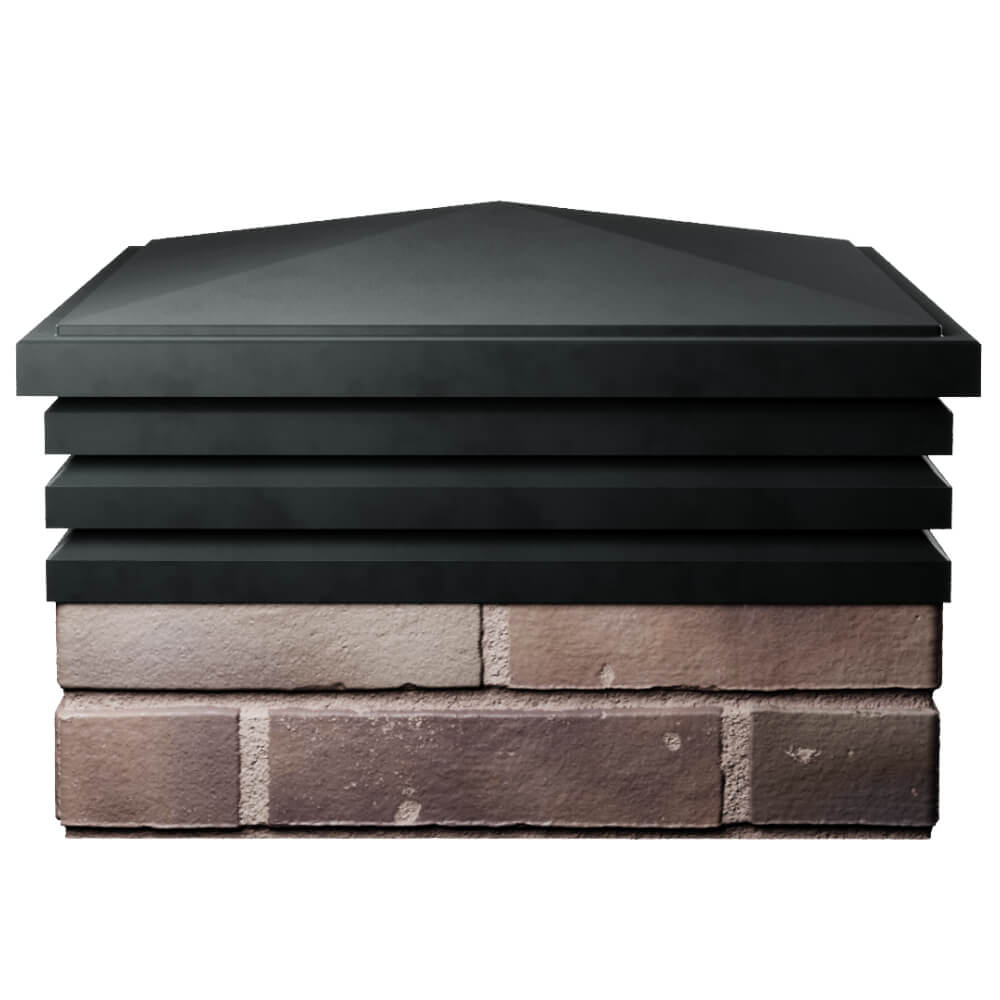 Колпак Zking Бона ХайТек Черный на столб 2х2 кирпича (513х513мм) Михайловск фото