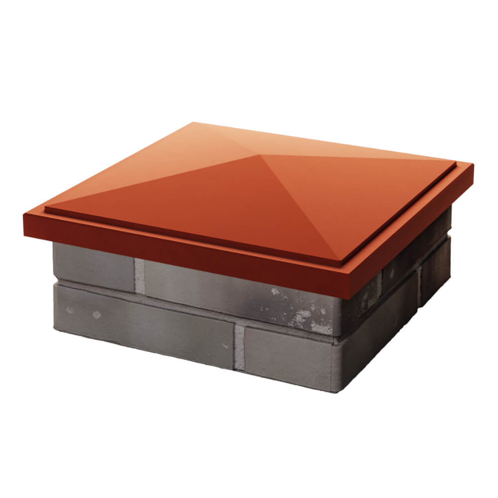 Колпак Zking БонаМоно Красный на столб 1.5х1.5 кирпича (385х385, 400х400мм) в Михайловске фото