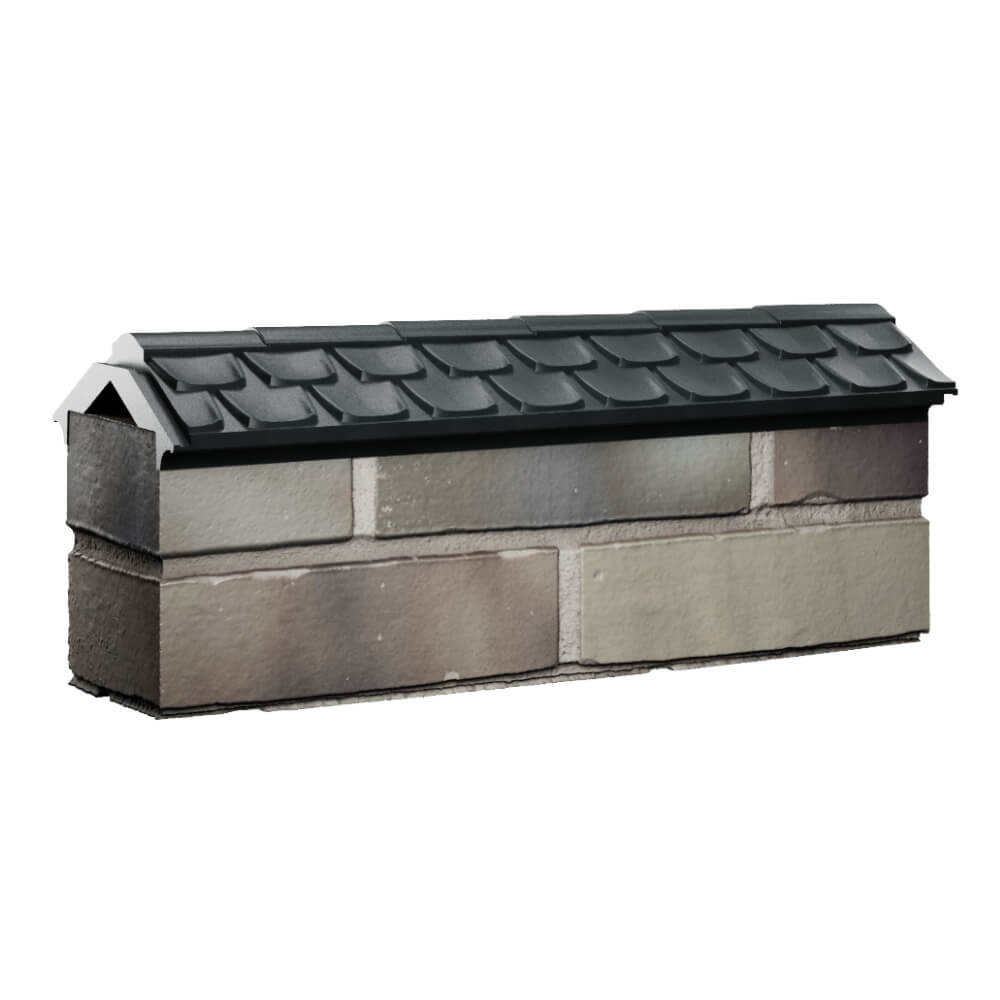Парапет Zking Эльбрус Черный с посадкой на 0.5 кирпича (130мм) Михайловск фото