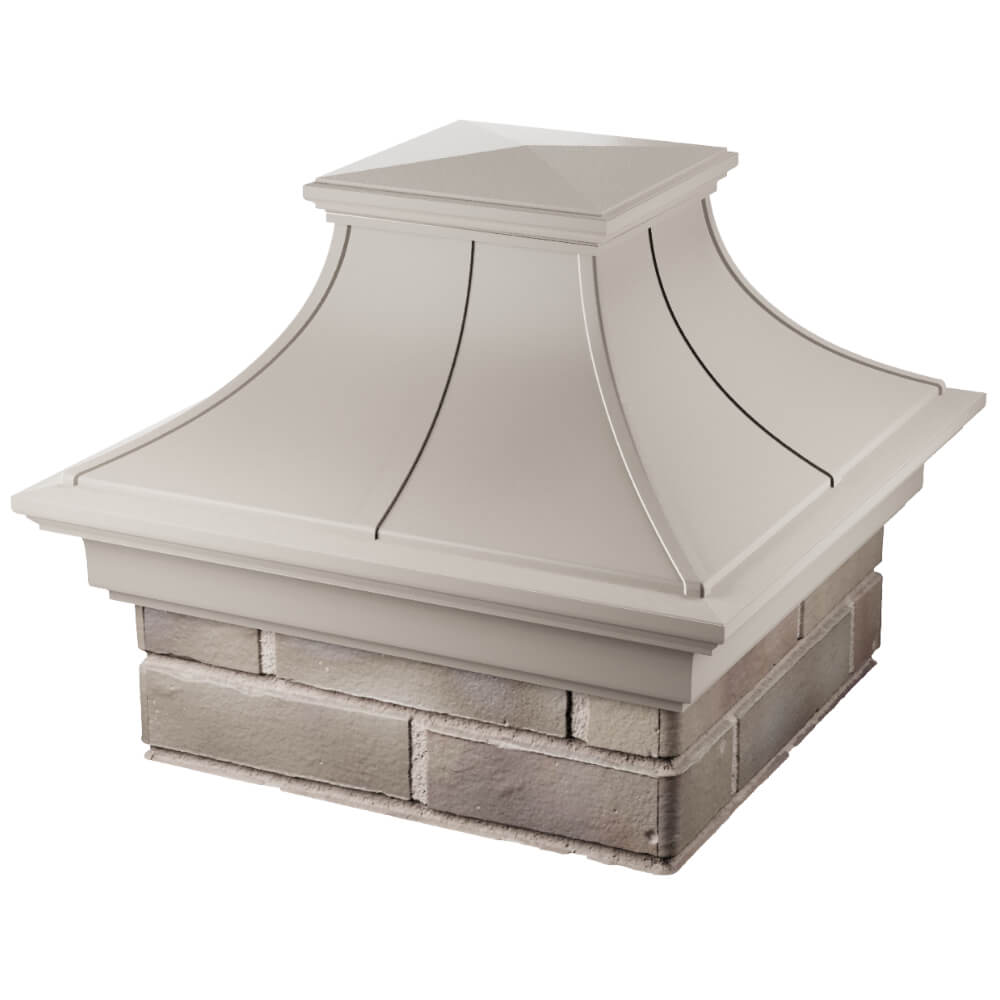 Колпак Zking Монблан Премиум Бежевый на столб 1.5х1.5 кирпича (385х385мм) в Михайловске фото