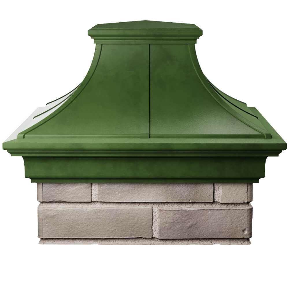 Колпак Zking Монблан Премиум Зеленый на столб 1.5х1.5 кирпича (385х385мм) Михайловск фото