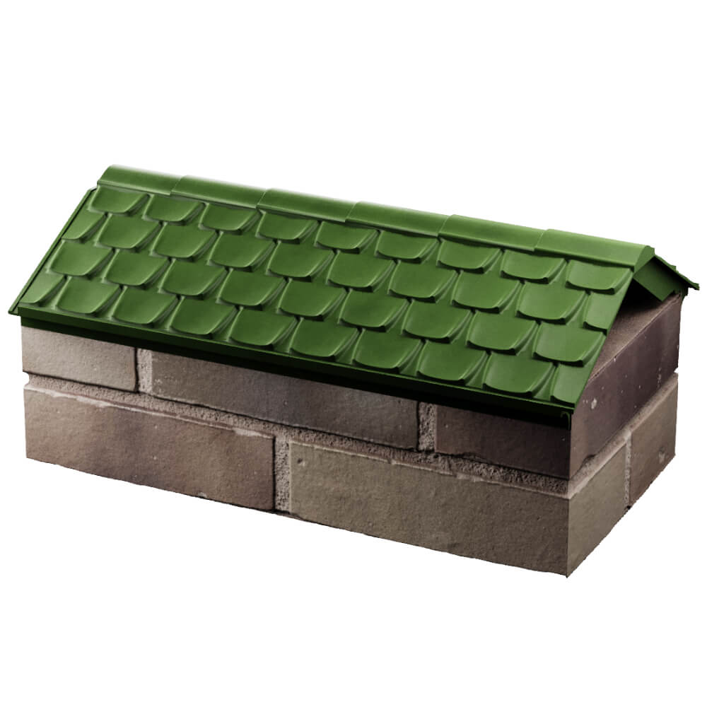 Парапет Zking Эльбрус Зеленый с посадкой на 1 кирпич (255мм) в Михайловске фото