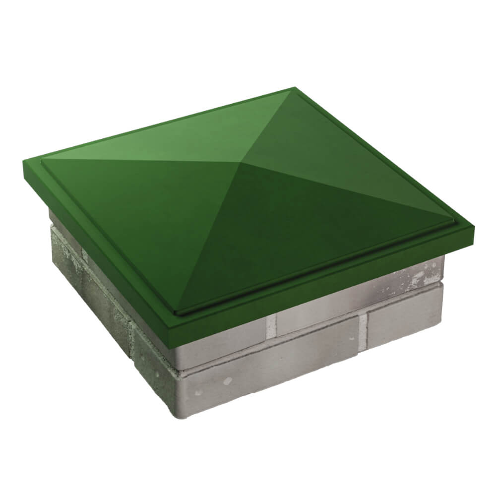 Колпак Zking БонаМоно Зеленый на столб 1.5х1.5 кирпича (385х385, 400х400мм) в Михайловске фото