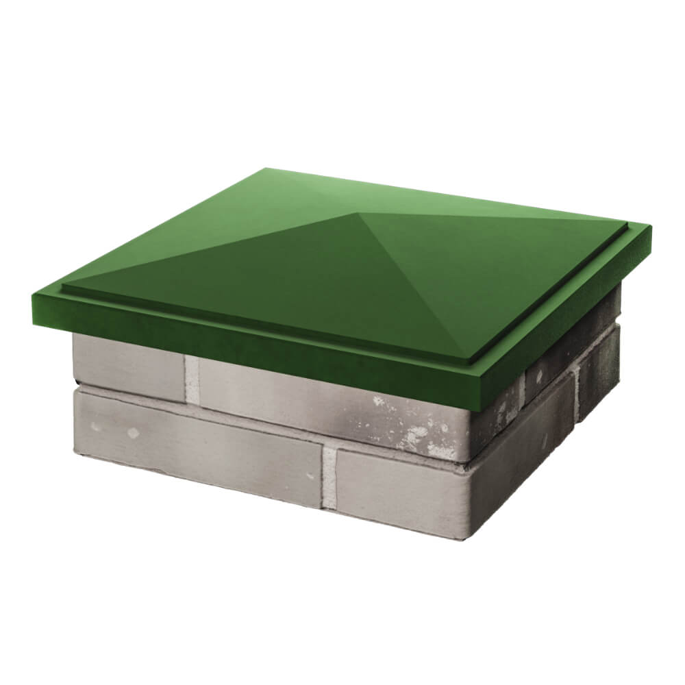 Колпак Zking БонаМоно Зеленый на столб 1.5х1.5 кирпича (385х385, 400х400мм) в Михайловске фото