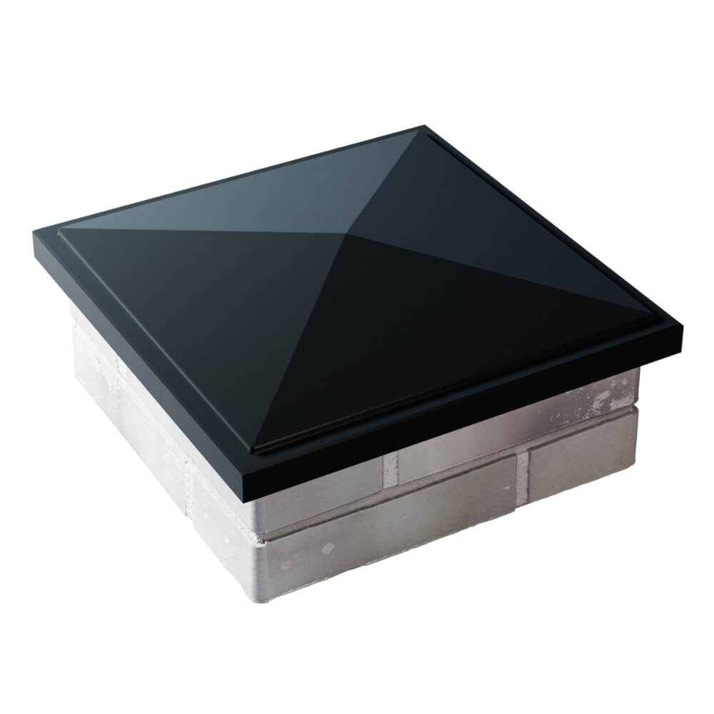 Колпак Zking БонаМоно Черный на столб 1.5х1.5 кирпича (385х385, 400х400мм) в Михайловске фото