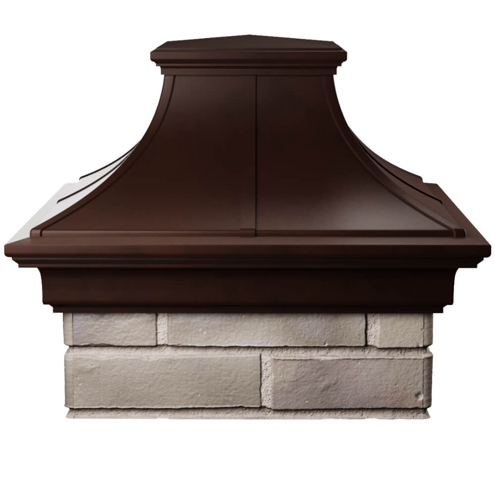 Колпак Zking Монблан Премиум Коричневый на столб 1.5х1.5 кирпича (385х385мм) Михайловск фото