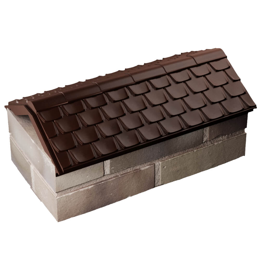 Парапет Zking Эльбрус Коричневый с посадкой на 1 кирпич (255мм) в Михайловске фото