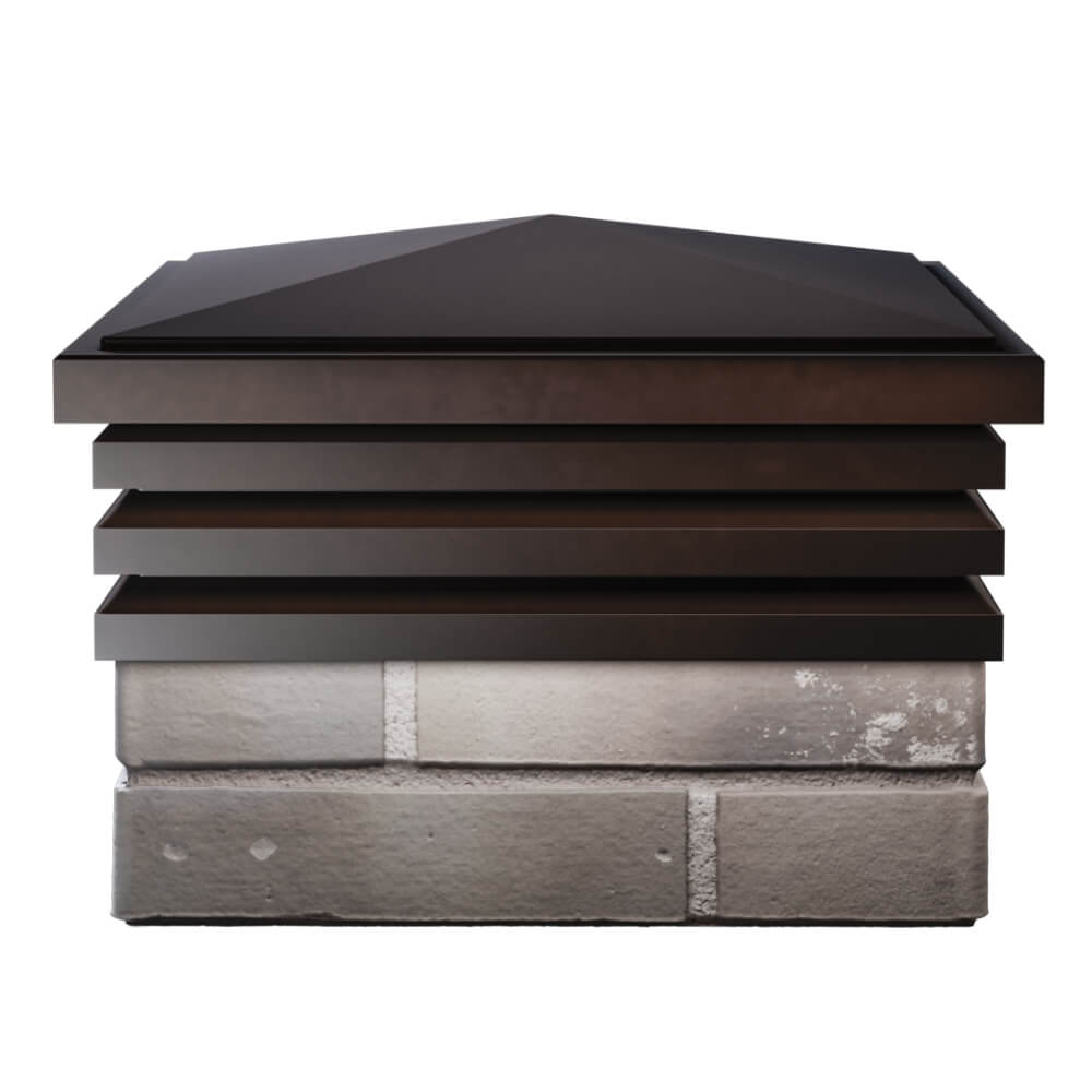 Колпак Zking Бона ХайТек Коричневый на столб 1.5х1.5 кирпича (385х385мм) Михайловск фото