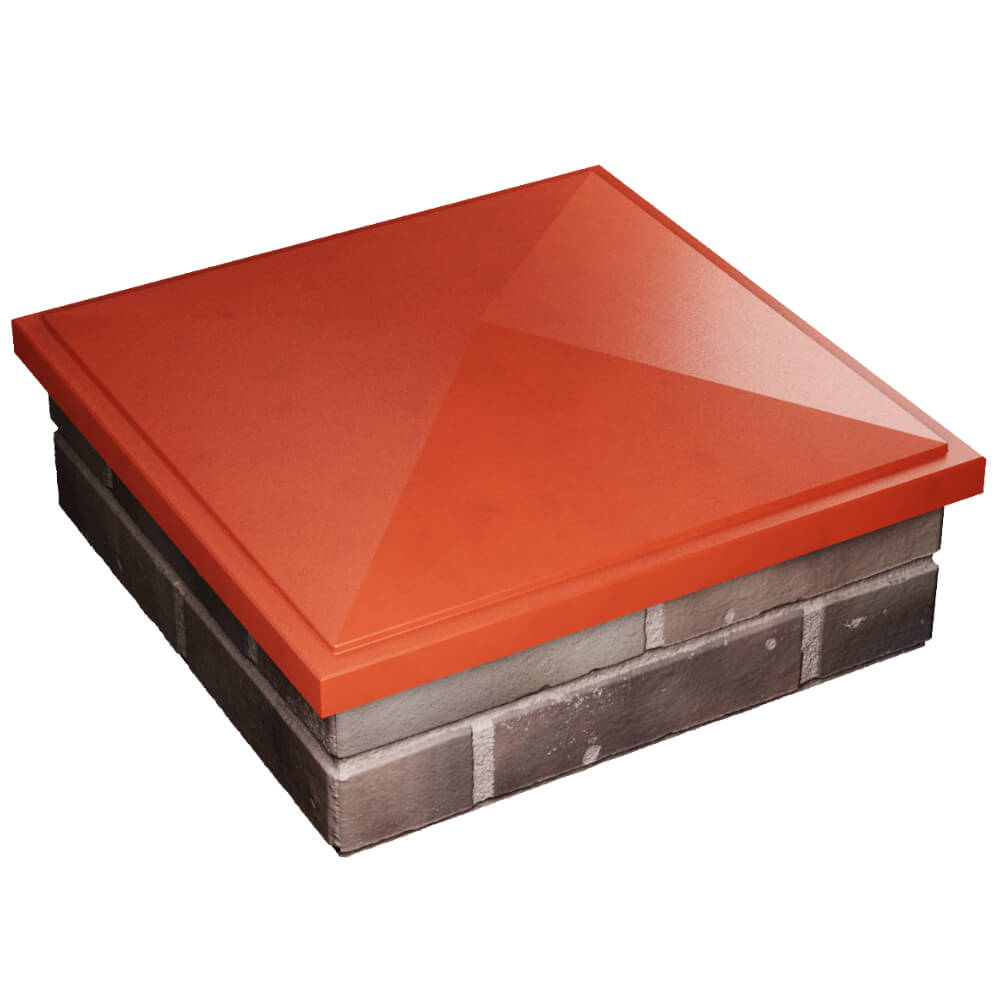 Колпак Zking БонаМоно Красный на столб 2х2 кирпича (515х515, 530х530мм) в Михайловске фото