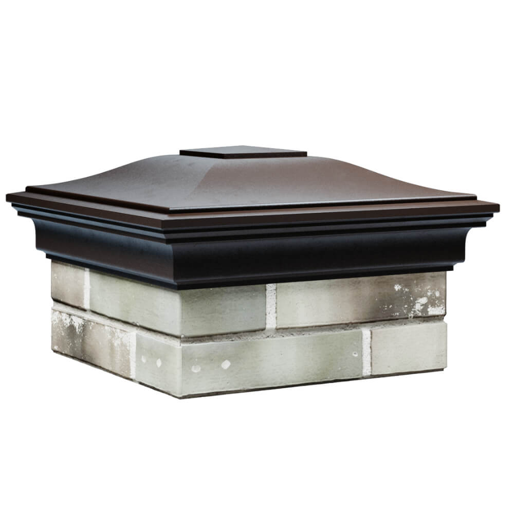 Колпак Zking Монблан Коричневый на столб 1.5х1.5 кирпича (385х385мм) в Михайловске фото