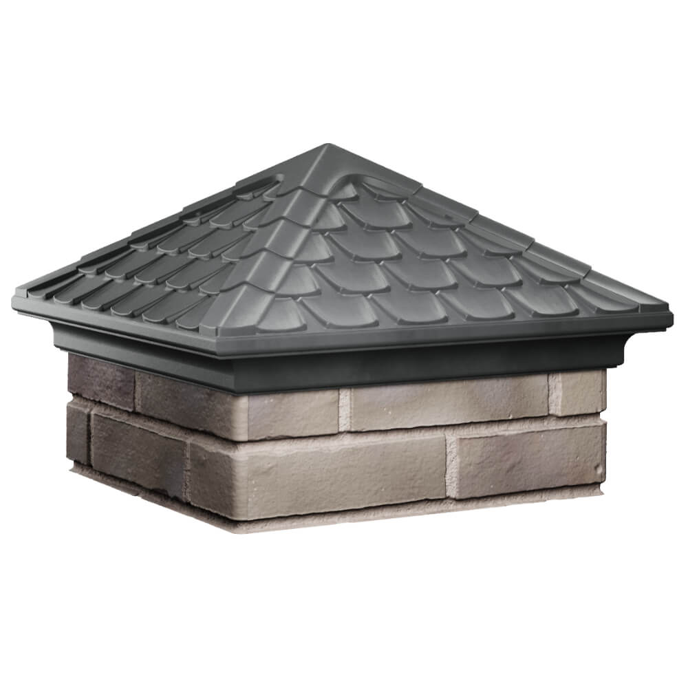 Колпак Zking Эльбрус Серый на столб 1.5х1.5 кирпича (385х385мм) в Михайловске фото