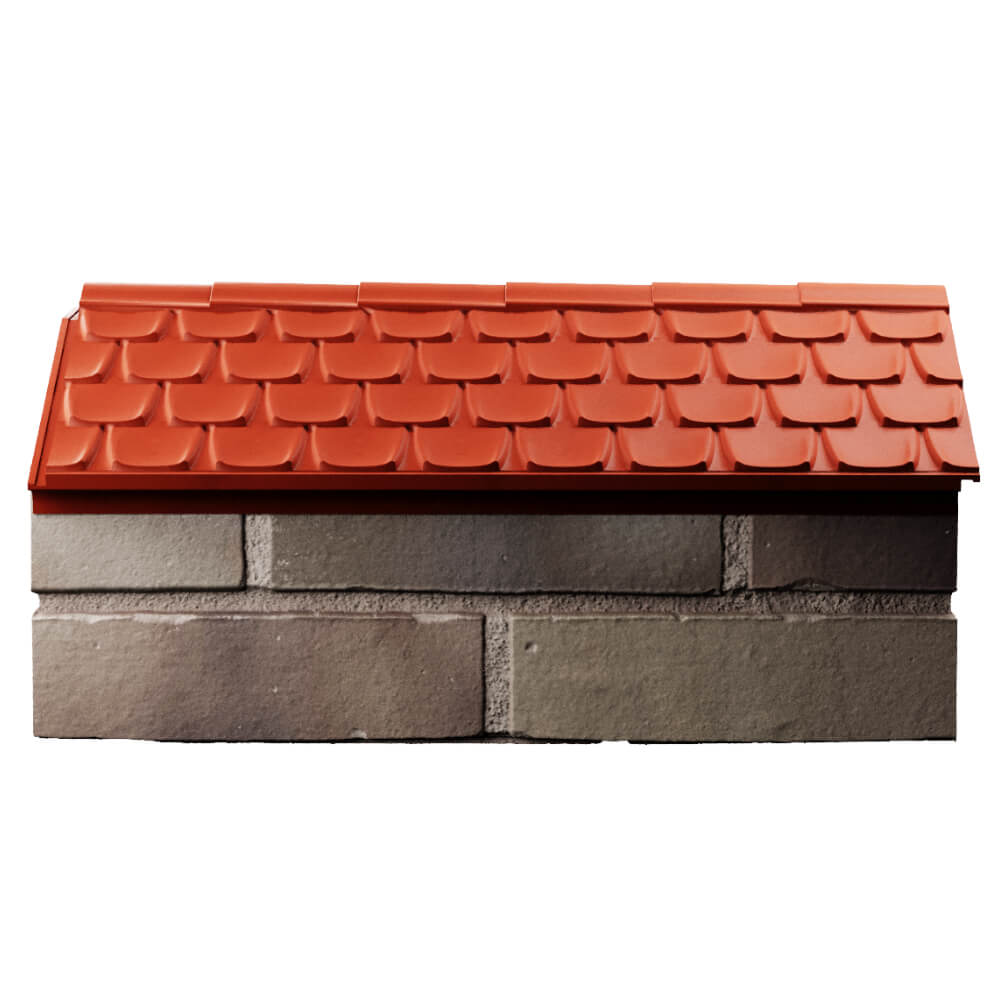 Парапет Zking Эльбрус Красный с посадкой на 1 кирпич (255мм) в Михайловске фото