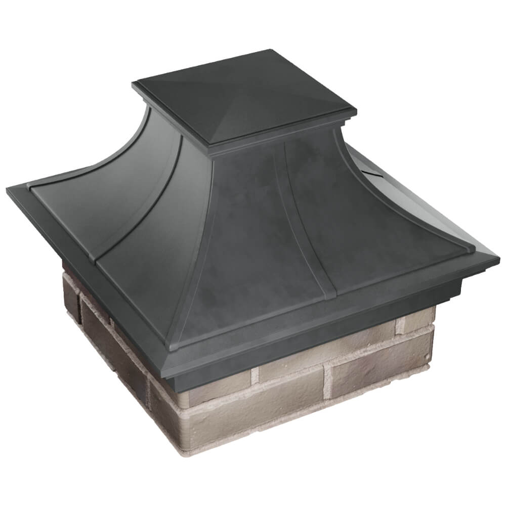 Колпак Zking Монблан Премиум Серый на столб 1.5х1.5 кирпича (385х385мм) в Михайловске фото