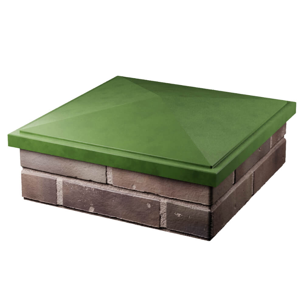 Колпак Zking БонаМоно Зеленый на столб 2х2 кирпича (515х515, 530х530мм) в Михайловске фото