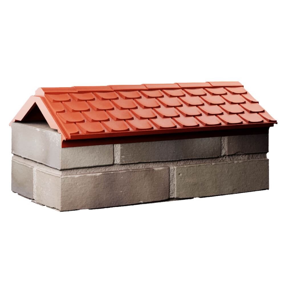 Парапет Zking Эльбрус Красный с посадкой на 1 кирпич (255мм) Михайловск фото